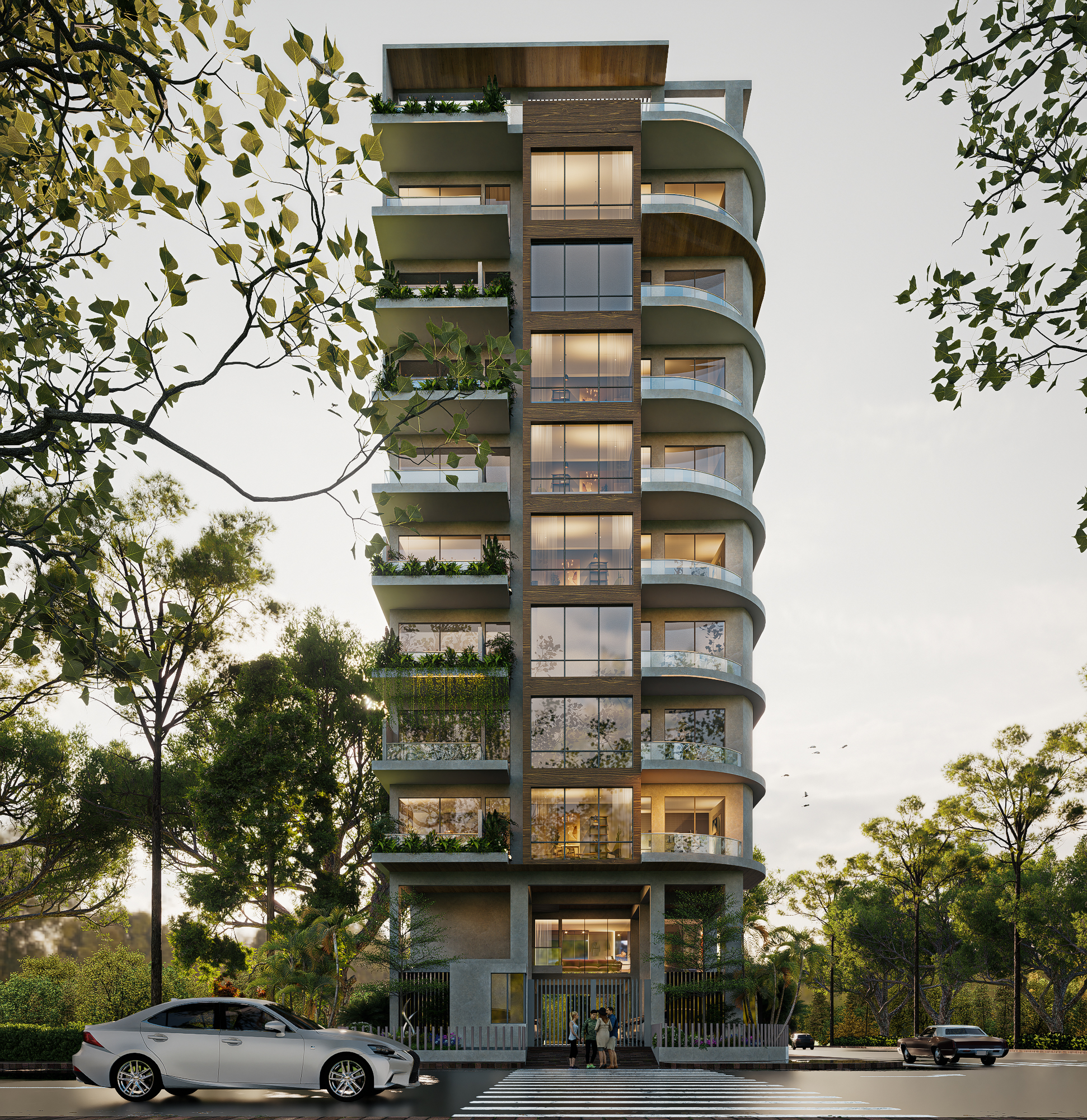 B+M+8 Storied Residential Building
