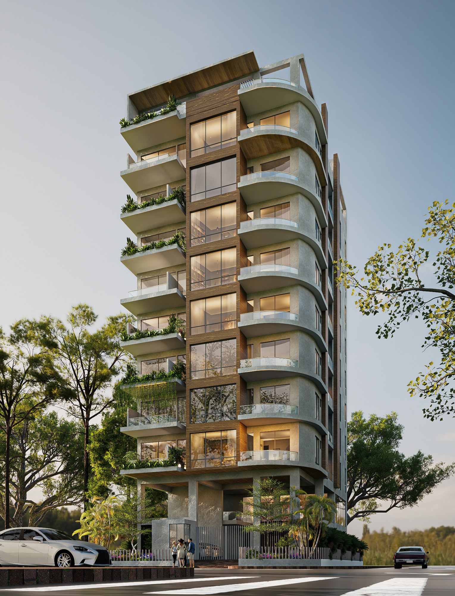 B+M+8 Storied Residential Building Interior