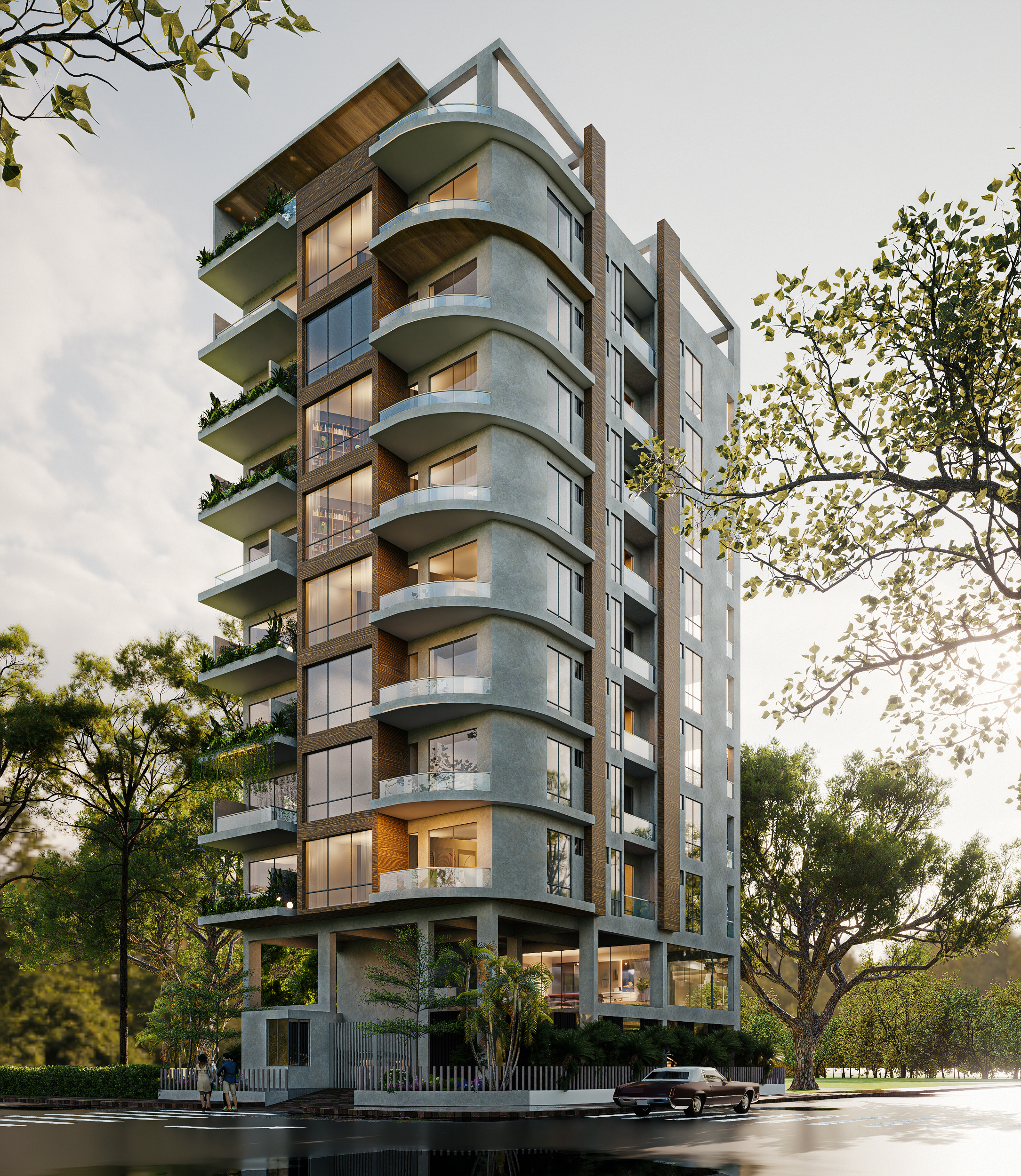 B+M+8 Storied Residential Building Gallery 1